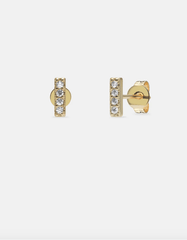 Andcopenhagen - Stud earrings - 18 carat gold plated 925 sterling silver - Line