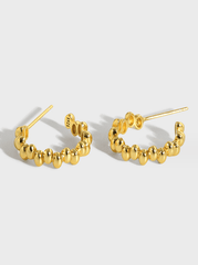 Andcopenhagen - Earrings hoops - 18 carat Gold plated 925 sterling silver - Luna