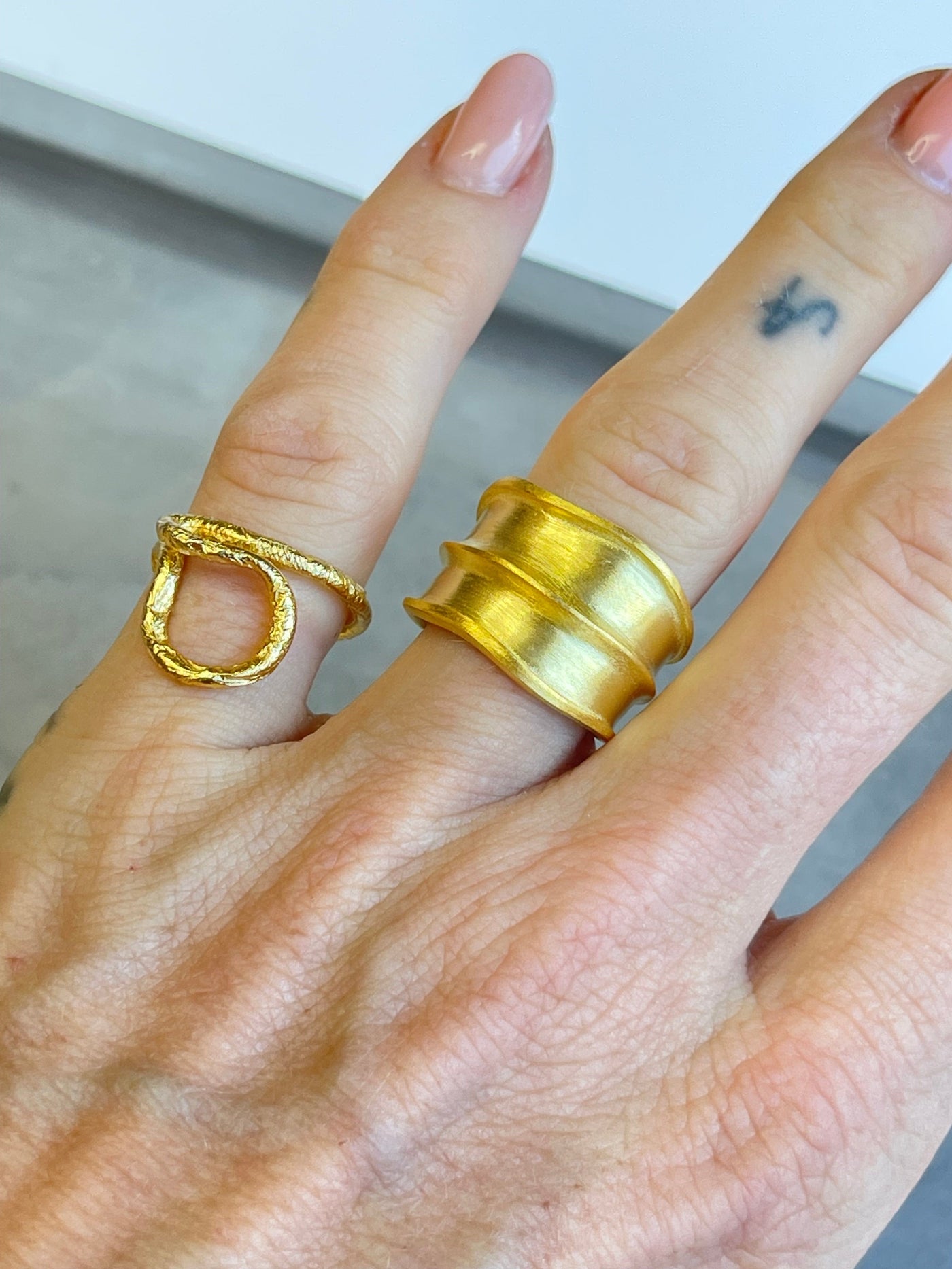 Andcopenhagen Smykker Andcopenhagen Mathilda Ring - 18 karat guldbelagt sterlingsølv - guld