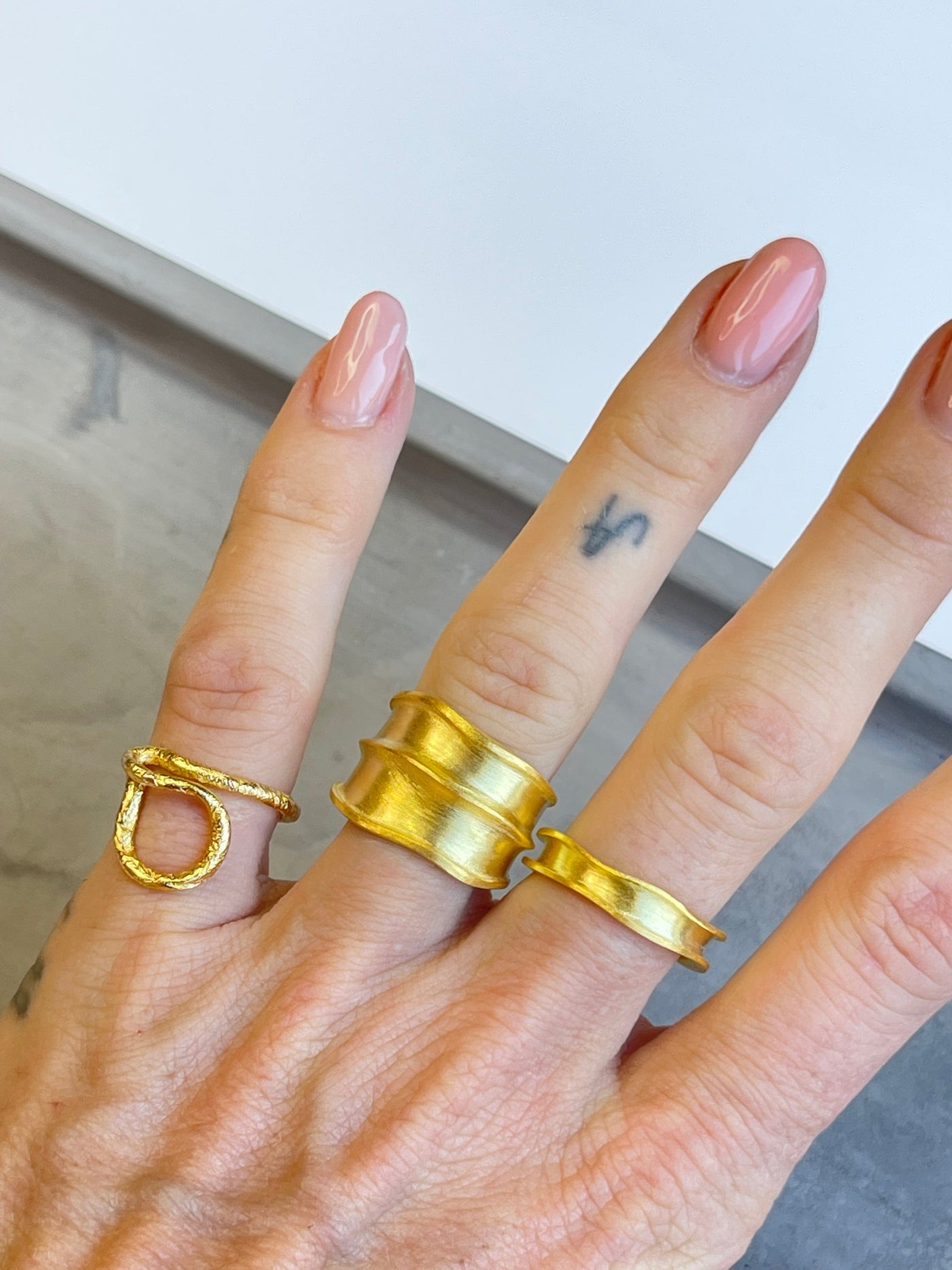 Andcopenhagen Smykker Andcopenhagen Mathilda Ring - 18 karat guldbelagt sterlingsølv - guld