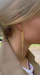 Andcopenhagen - Earrings - 18 carat gold plated 925 sterling silver - Multi String