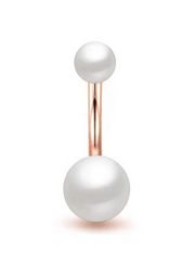 Andcopenhagen - Navel piercing - Stainless steel - Pearl