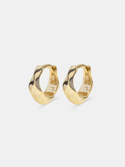 Andcopenhagen Jewelry Icon Collection - Earrings hoops - 18 karat gold-plated 925 sterling silver - Rookie