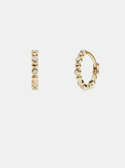 Andcopenhagen - Earrings hoops - 18 carat gold plated 925 sterling silver - Shiny Dot