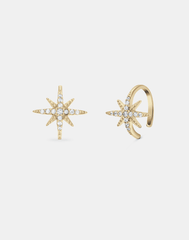 Andcopenhagen - Øreringe ear cuff - 18 karat guldbelagt 925 sterlingsølv - Star