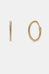 Andcopenhagen Jewelry - Earrings - 18 carat gold-plated 925 sterling silver - Twisted hoops