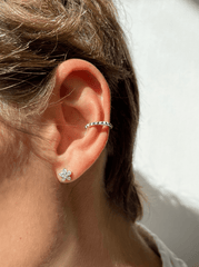 Andcopenhagen - Earrings - 925 Sterling Silver - Viola flowers