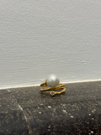 Andcopenhagen Smykker Andcopenhagen - White Pearl Ring