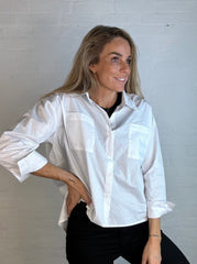 Asymmetric shirt - White - Soff - Sassy Copenhagen