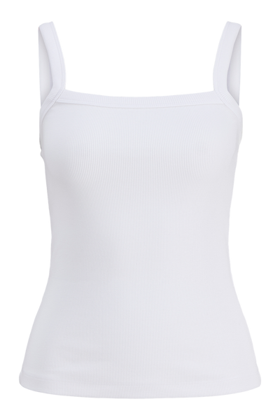 JJXX JXFIFI organic cotton ribbed tank top – white, standard fit