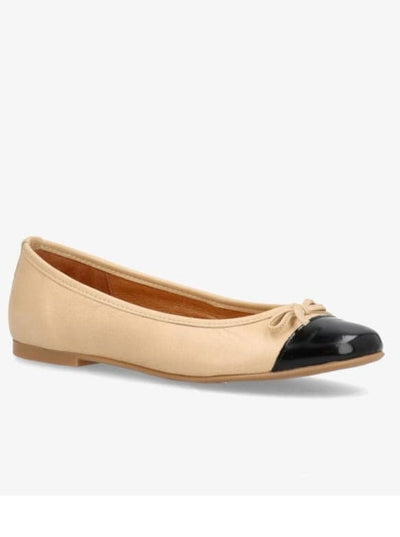 Shoedesign Sko Ballerina - Black/beige Veronica - Shoedesign