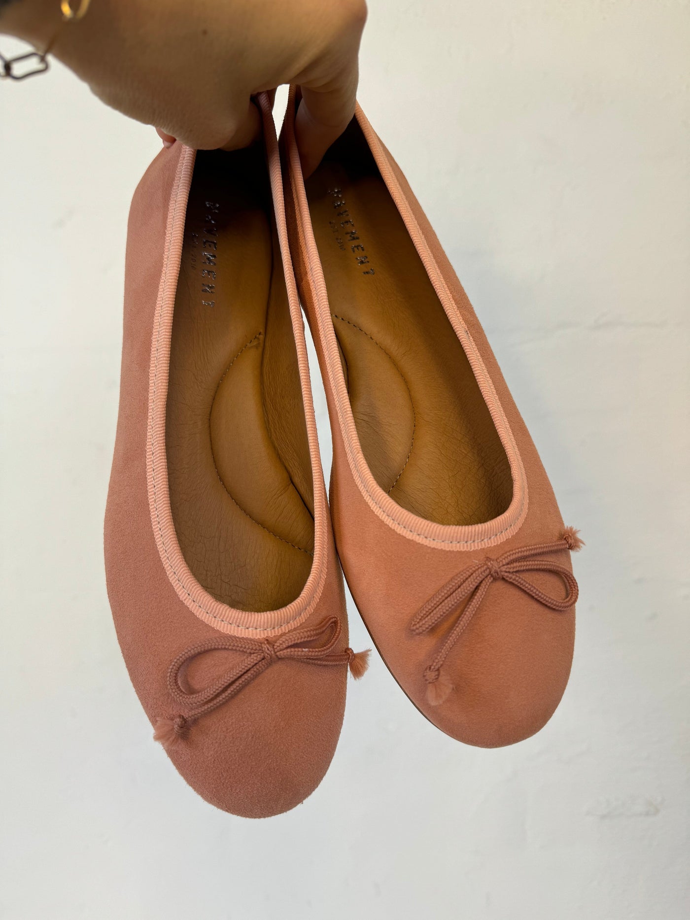 Pavement Sko Ballerina peach Suede - Pavement Lucy Lu