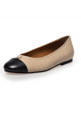 Ballerina - The pearl Ballerina - Beige/Black - Copenhagenshoes