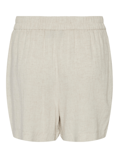 Pieces Underdele Beige Hør shorts - Vinsty - Pieces