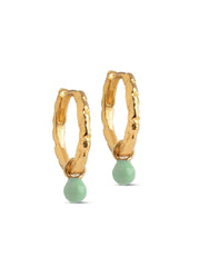 Belle earring - Gold dusty green - Enamel