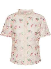 Floral mesh t-shirt - Floral - Dolores - Female