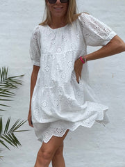 Embroidery anglaise dress - White - Alice - Sassy Copenhagen