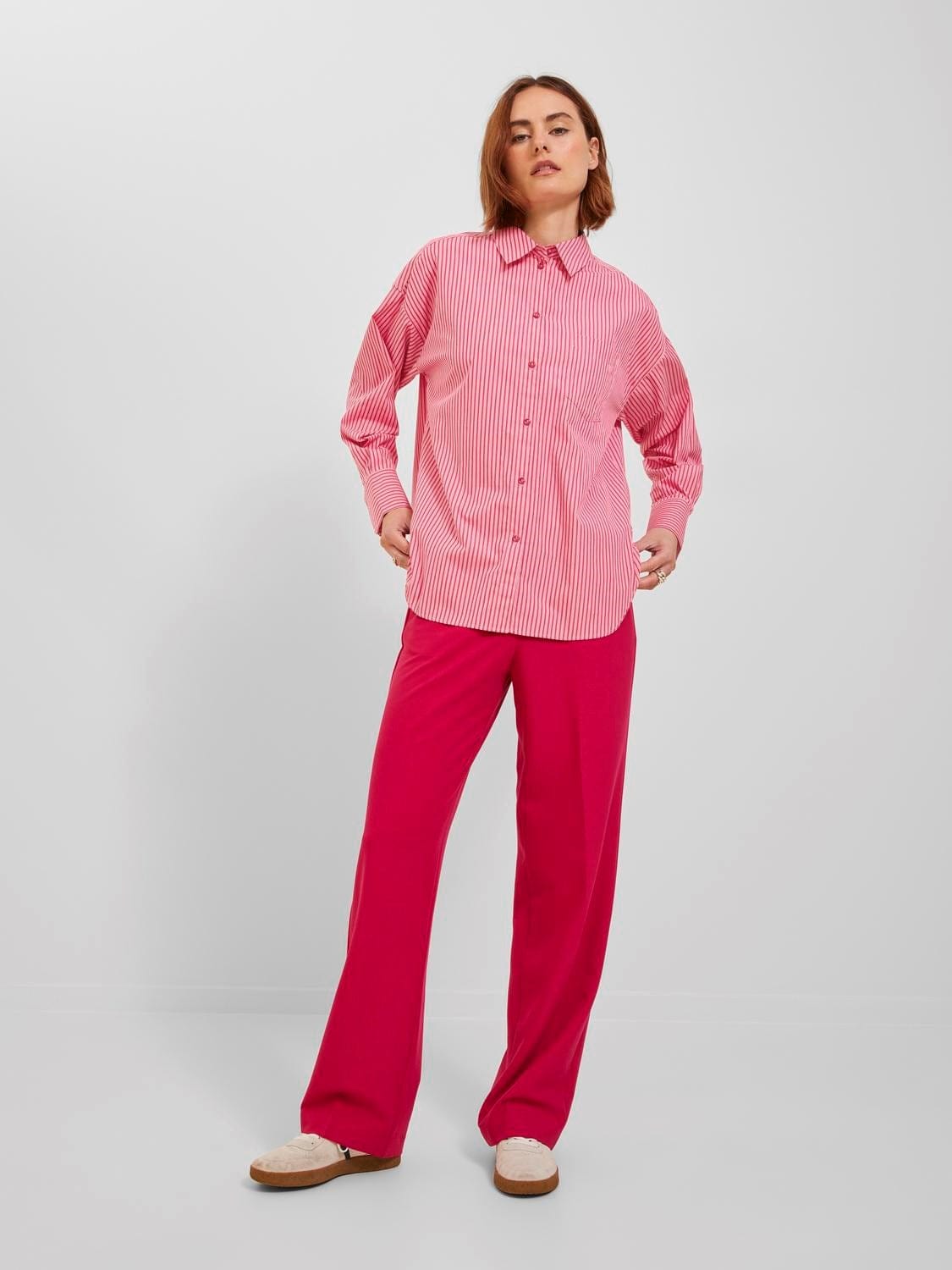 JJXX Overdele Cerise Stripes Skjorte - JJXX Jamie