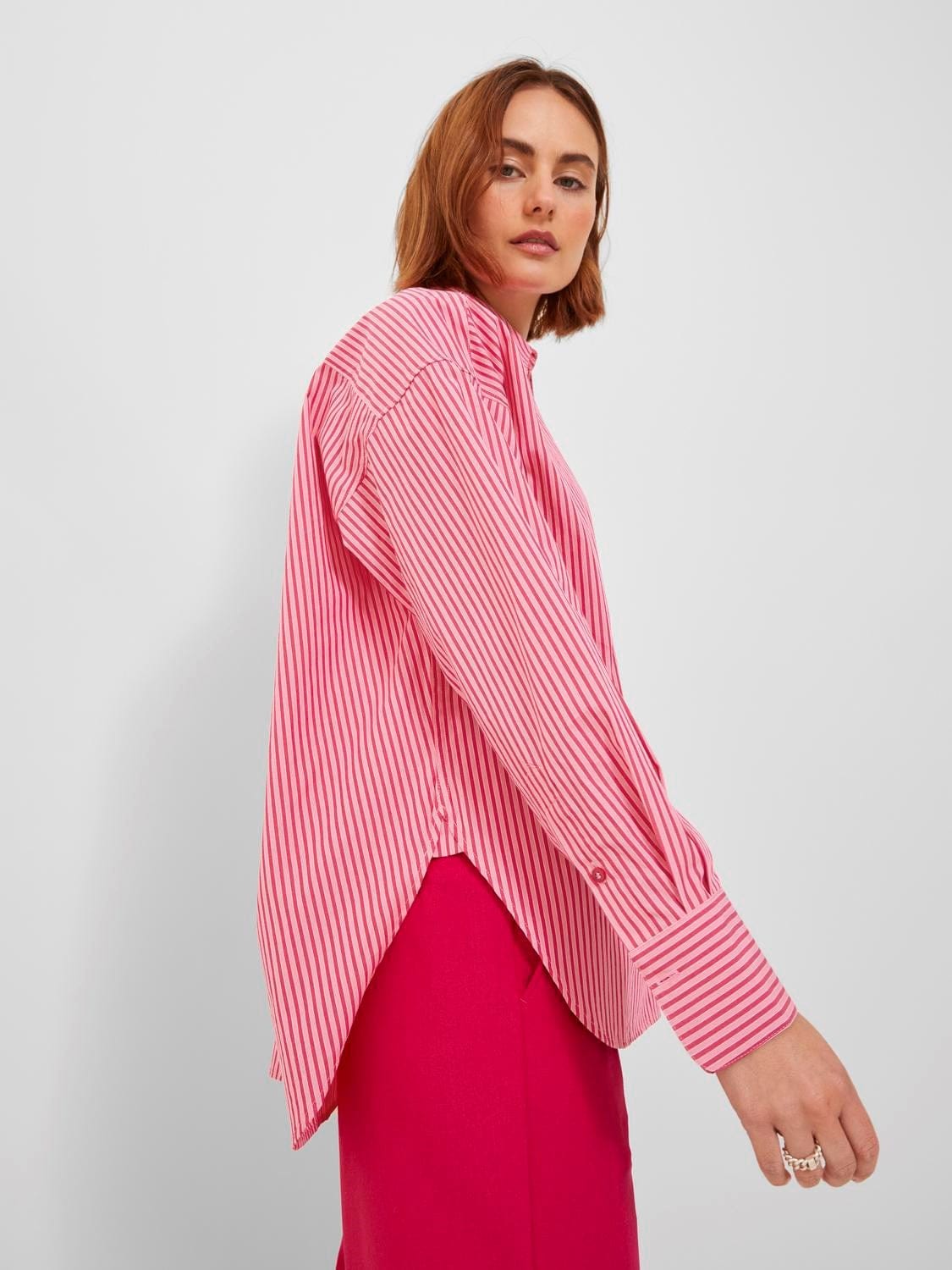 JJXX Overdele Cerise Stripes Skjorte - JJXX Jamie