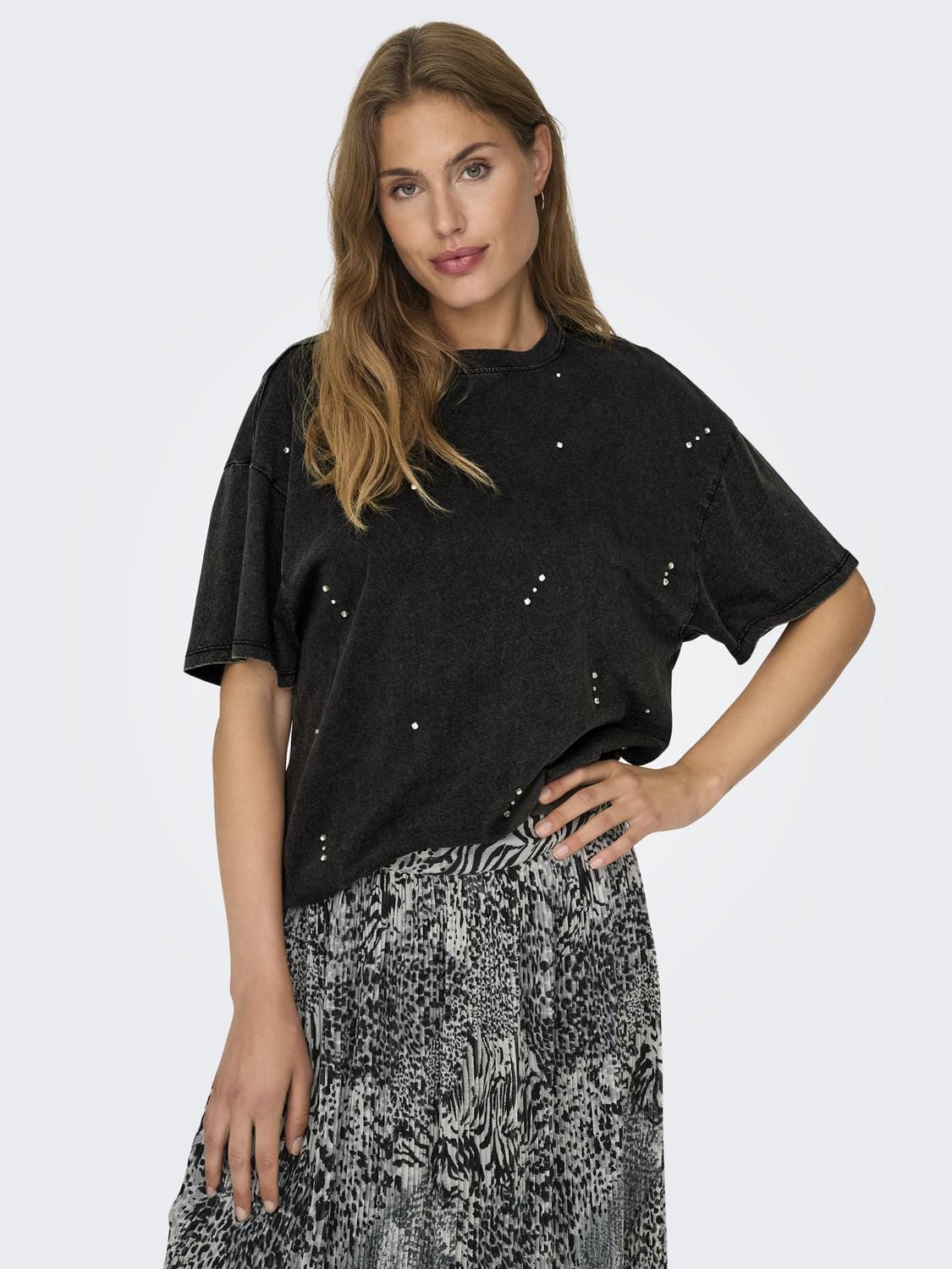 Only Overdele Cool T-shirts med Bling - Lucy Black - Only