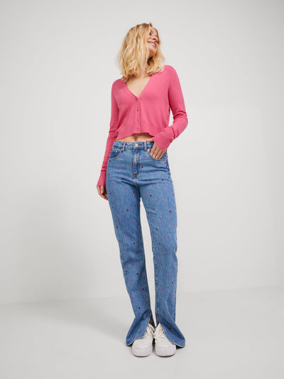 JJXX Overdele Cropped cardigan - Pink - Isabel - JJXX