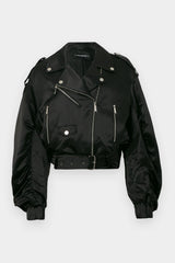 Karl Lagerfeld - Jakke - Sort - Biker Satin Bomber