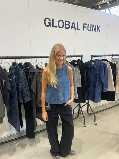 Global Funk Overdele Denim Blue top - Rihne - Global Funk (Bemærk preorder)