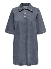 Denim dress - Gray denim - Gray - Only