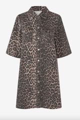 Denim dress - Leopard - Mira-G - Global funk