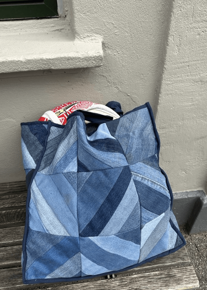 Sissel Edelbo tasker &amp; punge Denim patchwork taske - Vivian - Sissel Edelbo