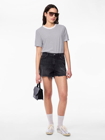 Pieces Underdele Denim shorts - Black - Summer HW - Pieces