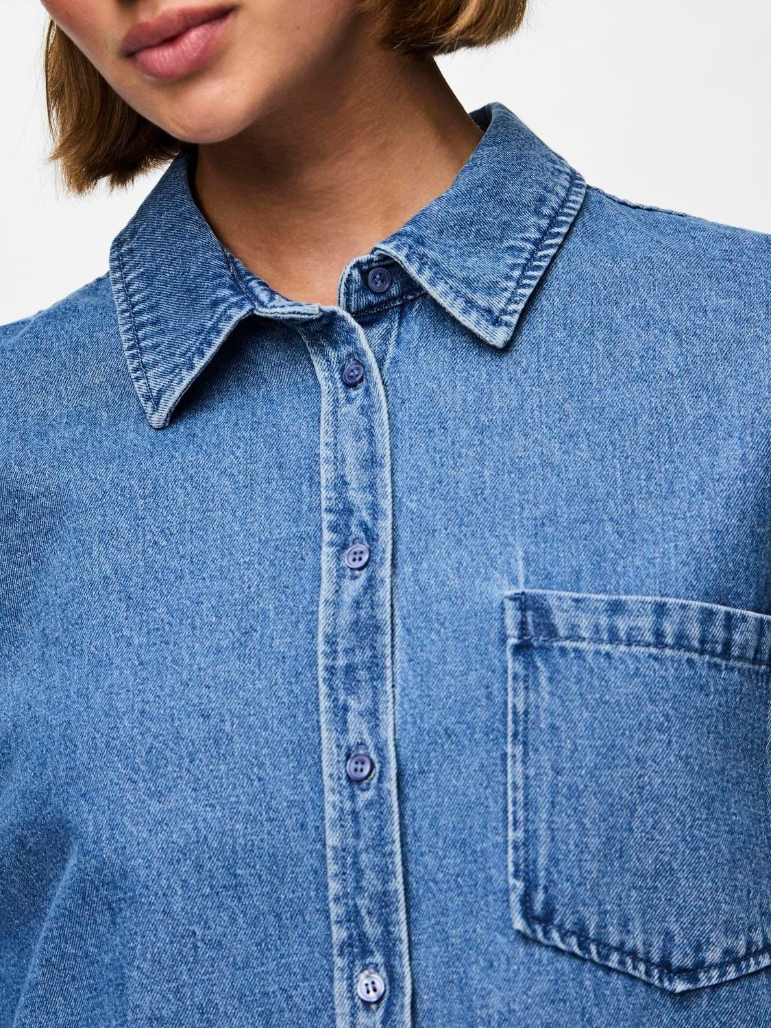 Only skjorte Denim skjorte - Blue denim - Maisie - Only