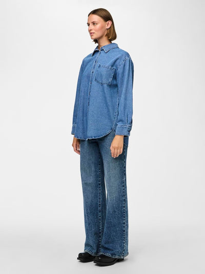 Only skjorte Denim skjorte - Blue denim - Maisie - Only