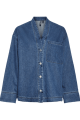 Denim skjorte - Medium blue - Nira - Pieces