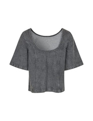 Denim Top - Ananea-G - Gray - Global Funk