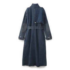 Denim trench coat jacket - Washed blue - Vera - Sassy Copenhagen