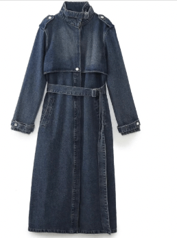 Sassy Copenhagen Jakker Denim trenchcoat jakke- Washed blue - Victoria - Sassy Copenhagen