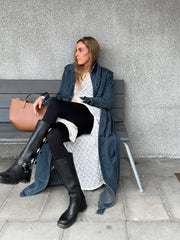 Denim trench coat jacket - Washed blue - Vera - Sassy Copenhagen