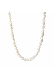 ENAMEL pearl necklace, Pearlie - 925S/GP/M- GOLD NECKLACE