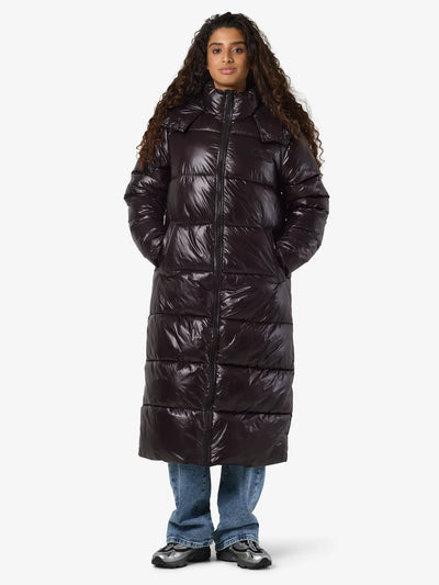 Noisy May - Puffer jakke - Black X-Long - Allie Shiny (PREORDER)
