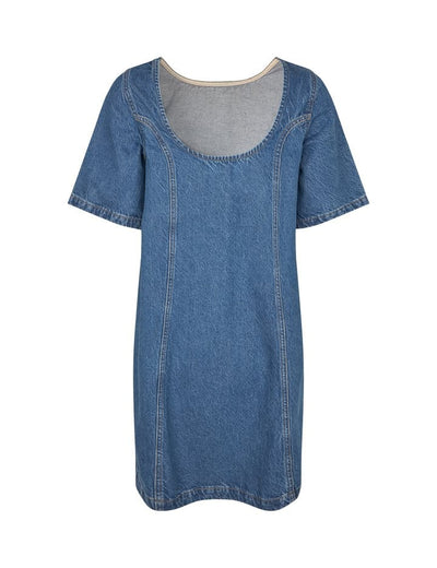 Two way Denim dress - Blue - Faunea-G - Global funk