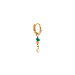 Gold hoops - Nanna - Enamel