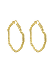 Andcopenhagen - Earrings hoops - 18 carat gold plated 925 sterling silver - Sicca big Gold