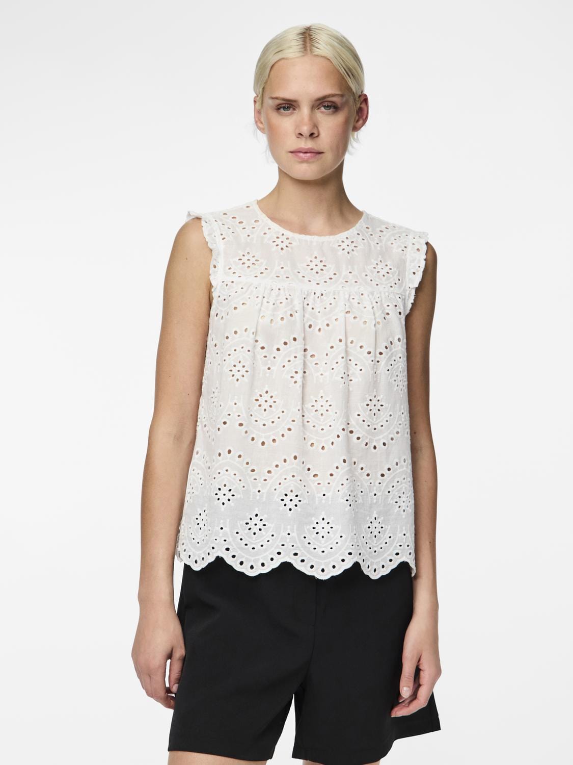 Pieces Overdele Hvid Blonde Top - Vilde - Pieces