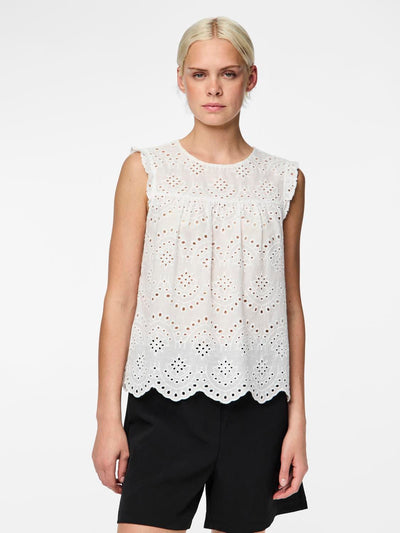 Pieces Overdele Hvid Blonde Top - Vilde - Pieces