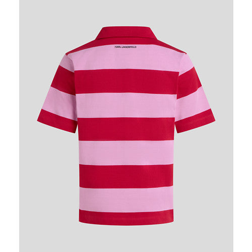 Karl Lagerfeld - Polo - Pink/Red - Ikon Patch sslv