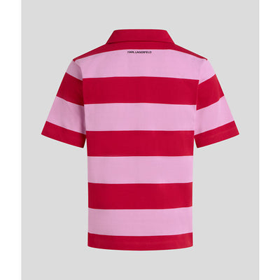 Karl Lagerfeld - Polo - Pink/Red - Ikon Patch sslv