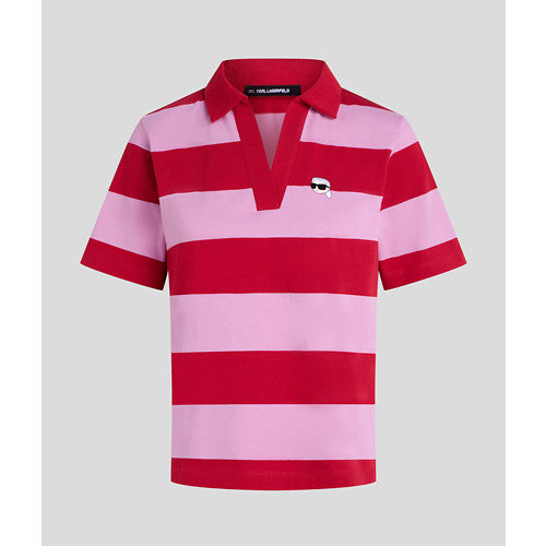 Karl Lagerfeld - Polo - Pink/Red - Ikon Patch sslv