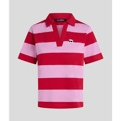 Karl Lagerfeld - Polo - Pink/Red - Ikon Patch sslv