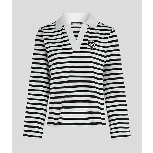 Karl Lagerfeld - Polo - Black/White - Ikon Patch sslv